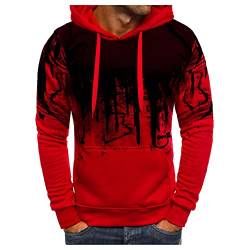 RYTEJFES Herren Hoodie Pullover mit Kapuze Kapuzenpullover für Männer Pulli Langarm Sweatshirt Beiläufig Lose Kapuzenpulli mit Känguru-Tasche Herbst Winter Sweatjacke von RYTEJFES