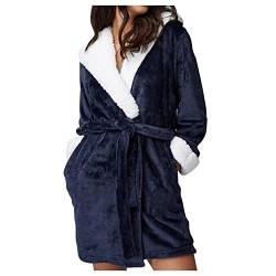 RYTEJFES Saunamantel Damen Morgenmantel Damen Leicht Lang Baumwolle Warm Flauschig Sexy Kurz Weiß Bademantel Morgenmantel Frottee Saunakilt Bathrobe Kimono Negligee Saunatuch Sauna Bademäntel von RYTEJFES