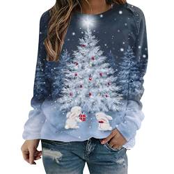 RYTEJFES Weihnachtsshirt Damen Tages Blitz Weihnachtspullover Led Hoodies Damen Pullis Teenager Mädchen Hoody Damen Mit Kapuze Damen Pulli Herbst Weihnachten Pullover Christmas von RYTEJFES