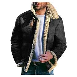 RYTEJFES Winterjacke Herren: Herren Bikerjacke Pelz Jacken Für Herren Winter Bomberjacke Stoff Herren Winterjacke Mit Fell Parka Jacke Jungen Jagdjacke Herren Winterjacke Trachtenjacke Funktionsjacke von RYTEJFES