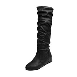 Schuhe Herbst Damen Hohe Boots Leder Damen Schwarz Beige Braun Grau 49 Flach Stiefel Winterstiefel Winterschuhe Hohe Boots Halblange Schuhe Winterhohe Boots Biker Schnürstiefel Arbeitsstiefel % von RYTEJFES