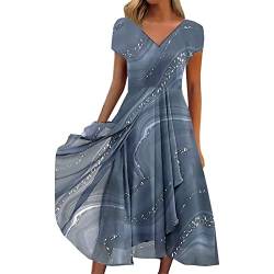 Sommerkleid Damen Leicht Und Luftig Knielang Lang Elegant Gr 44/46 Xxl Jeans Sommerkleider Maxikleid Maxi Kleider Boho Kleid Wickelkleid Strandkleider Damenkleider Shirtkleid Sommerkleid Strandkleid # von RYTEJFES