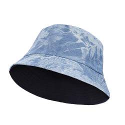 RZKJ-SHOP Fischerhut Sonnenhut Baumwolle Fischerhut Bucket Hat mit Gänseblümchen Druck, Faltbar Strandhut Freizeithut Outdoor-Hut Schlapphut Mütze für Damen Sommer Urlaub Reise Wandern von RZKJ-SHOP