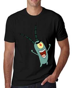 Plankton Laughing Herren T-Shirt Weiß Grau Schwarz XX-Large von RaMedia