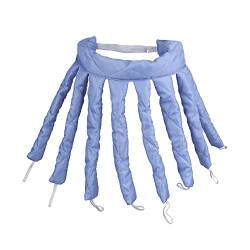 Lockenwickler Hitzeloser Lockenwickler, keine Hitze, hitzefreie Locken, Stab, Stirnband, Schlafkopfbänder, keine Hitze, Damen-DIY-Lazy-Haar-Styling-Werkzeuge Papilotten (Color : Blue) von RaamKa