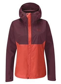 RAB Downpour Plus Jacke Damen rot Größe UK 14 | L 2021 Funktionsjacke von Rab
