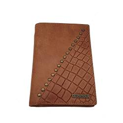 Große Herren Leder Brieftasche Ausweismappe Geldbörse Kreditkartenmappe mit RFID Schutz - präsentiert von RabamtaGO® - (M2 RFID Tan) von RabamtaGO Collection