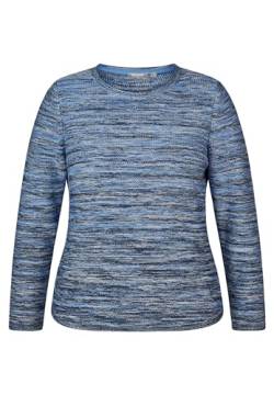 Rabe Damen Pullover Rundhals meliert Dunkel Jeans blau - 48 von Rabe