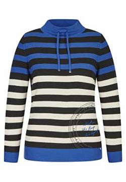 Rabe Damen Pullover Stehkragen gestreift Lapis - 40 von Rabe