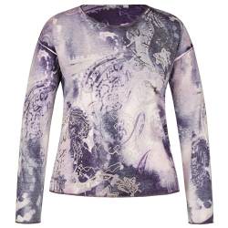 Rabe Damen Pullover aus Glanzfaser mit Alloverprint Viola - 44 von Rabe