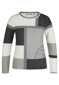 Rabe Damen Pullover im Colorblock-Design Silber grau Weiss - 40 von Rabe