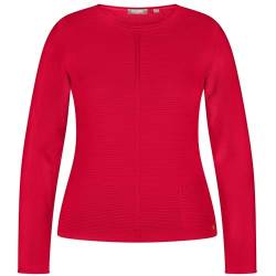 Rabe Damen Pullover in RIPP-Optik Chili rot - 44 von Rabe