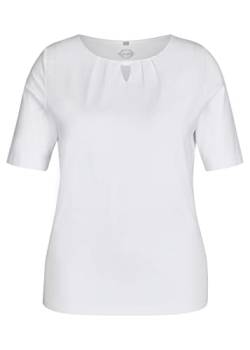 Rabe Damen Shirt im Uni-Design mit Schlüsselloch-Detail Weiss 38 von Rabe
