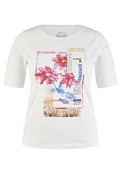 Rabe Damen T-Shirt mit Blumen Weiss - 42 von Rabe
