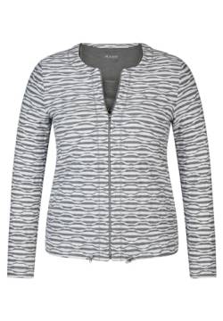 Rabe Damen Twin-Set, Jacke mit Crinkle-Effekt, T-Shirt mit Strass Flanell grau - 46 von Rabe