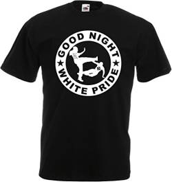 Good Night White Pride T-Shirt, Schwarz von Racker-n-Roll