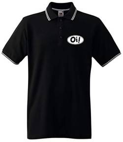 Racker-n-Roll OI! Black Tipped Poloshirt Brustdruck von Racker-n-Roll