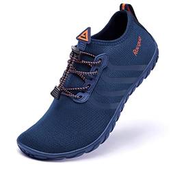 Racqua Wasserschuhe Schwimmschuhe Damen Strandschuhe Herren Strandschuhe Frauen Welten Koden Wasserschuhe Barfuss Schnelltrocken Wasserschuhe Unisex Blau/Orange EU40 von Racqua