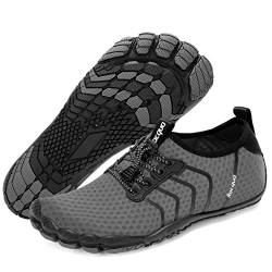 Racqua Wassersportschuhe für Herren und Damen, Strand, Surfen, Schwimmen, Schwimmen, Wandern, Wanderschuhe, schnell trocknend, Barfuß, Aquaschuhe, tiefgrau 38 von Racqua