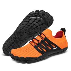 Racqua barfuss Schuhe Damen Wasserschuhe Unisex barfußschuhe Badeschuhe Schwimmschuhe Aquaschuhe Strandschuhe Orange47 von Racqua