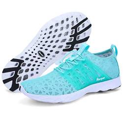 Strand Wasserschuhe für Frauen Schwimmen Pool Schuhe Leichtes Schnelles Trocknen Aqua Schuhe Athletische Sport Walking Schuhe Grün 37 von Racqua