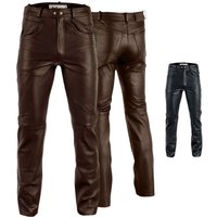 RadMasters Lederhose GW870 Lederjeans Lederhose Büffelleder Schwarz und Braun von RadMasters