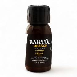 Bartöl 60 ml Bartpflege mit Jojobaöl, Mandelöl und Olivenöl (Orange) von Radami