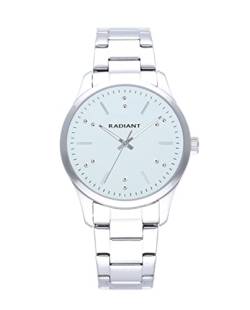 Radiant - Saona-Kollektion - Analog- und Automatikuhr. Armbanduhr für Frauen. Armbanduhr mit silberfarbenem Zifferblatt und Edelstahlarmband. Größe 36mm. 3ATM. von Radiant