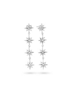 Radiant Sterne-Ohrringe aus Silber, Estándar, Sterling Silber, Zirkonia von Radiant