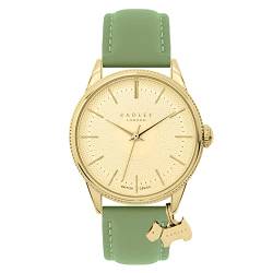 RADLEY Lewis Lane RY21600 Damen-Armbanduhr mit Münzrand, grüne Feige, Grüne Feige von Radley
