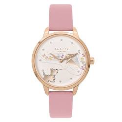 RADLEY Responsible RY21604 Damen-Armbanduhr, Leder, Vintage-Stil, Rosen-Design, Pink - Vintage Pink von Radley