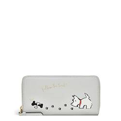 Radley London Follow The Trail Zip Around Matinee Geldbörse für Damen, aus Glattleder mit Scottie Dog, Bone & Paw Print Design, L, Klassisch von Radley