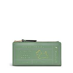 Radley London Radley Travel Bifold Matinee Geldbörse für Damen, aus Glattleder, Geldbörse mit 12 Kartenfächern innen und Reißverschlusstaschen, jade, L von Radley