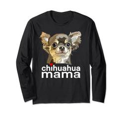 Chihuahua Mom Chiwawa Mama Mama Mädchen Damen Langarmshirt von Raf THE ARTIST Designs