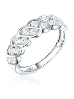 Rafaela Donata Damen Bandring aus 925/- Sterling Silber Zirkonia Brillantschliff von Rafaela Donata