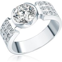 Rafaela Donata Silberring Damen-Ring aus 925 Sterling Silber, mit Zirkonia in Herz-Optik von Rafaela Donata