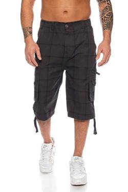 Raff&Taff Herren Bermuda Karo Shorts Caprihose Capri Badeshorts bis 6XL (2XL, Anthra(330)) von Raff&Taff