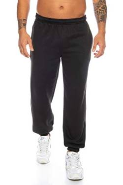 Raff & Taff Herren Hose M bis 6XL | Sporthose Sweatpants Pyjamas Übergrößen Funtionshose Trainingshose Jogginghose | Premium Baumwolle (Schwarz, L) von Raff&Taff
