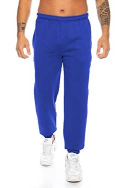 Raff & Taff Herren Hose M bis 8XL | Sporthose Sweatpants Pyjamas Übergrößen Funktionshose Trainingshose Jogginghose | Premium Baumwolle (Königsblau, 3XL) von Raff&Taff