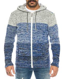 Raff & Taff Herren Jacke Strickjacke Strickpullover bis 3XL | Warm, Weich, Wolle | Wohlfühlen mit Style (Blau (812), XXL) von Raff&Taff