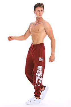 Raff&Taff Herren Jogginghose Bodyguard Bulldog Coole Lässige Sporthose Freizeithose (Bordeaux, 5XL) von Raff&Taff