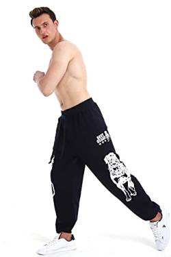 Raff&Taff Herren Jogginghose Bodyguard Bulldog Coole Lässige Sporthose Freizeithose (Dunkelblau, 3XL) von Raff&Taff