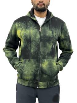 Raff & Taff Herren Zipper Hoodies Kapuzenjacke Sweatjacke Übergangsjacke Jacke Basic Schlicht bis 10XL (RT-H-1296-Oliv-3XL) von Raff&Taff