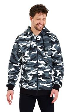 Raff & Taff Herren Zipper Hoodies Kapuzenjacke Sweatjacke Übergangsjacke Jacke Basic Schlicht bis 10XL (RT404 Metro 5XL) von Raff&Taff