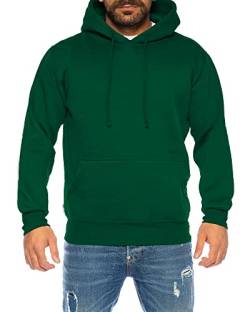 Raff &Taff Hoodie Kapuzenpullover Sweatshirt Sweater Pullover |S-10XL| Sport Alltag Freizeit|Premium Baumwolle Fleece Innenseite (RT-H-401-Dunkelgrün- 3XL) von Raff&Taff