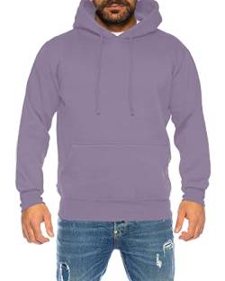 Raff &Taff Hoodie Kapuzenpullover Sweatshirt Sweater Pullover |S-10XL| Sport Alltag Freizeit|Premium Baumwolle Fleece Innenseite (RT-H-401-Flieder-6XL) von Raff&Taff