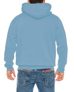 Raff &Taff Hoodie Kapuzenpullover Sweatshirt Sweater Pullover |S-10XL| Sport Alltag Freizeit|Premium Baumwolle Fleece Innenseite (RT-H-401-Himmelblau-10XLXL) von Raff&Taff