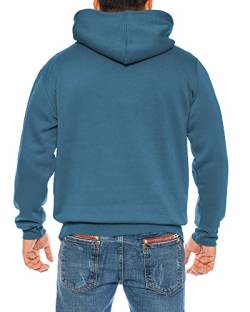 Raff &Taff Hoodie Kapuzenpullover Sweatshirt Sweater Pullover |S-10XL| Sport Alltag Freizeit|Premium Baumwolle Fleece Innenseite (RT-H-401-Indigoblau- 7XL) von Raff&Taff