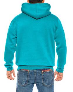 Raff &Taff Hoodie Kapuzenpullover Sweatshirt Sweater Pullover |S-10XL| Sport Alltag Freizeit|Premium Baumwolle Fleece Innenseite (RT-H-401-Petrol- 10XL) von Raff&Taff