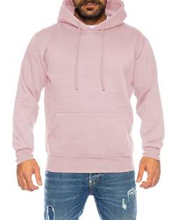 Raff &Taff Hoodie Kapuzenpullover Sweatshirt Sweater Pullover |S-10XL| Sport Alltag Freizeit|Premium Baumwolle Fleece Innenseite (RT-H-401-Rosa-L) von Raff&Taff